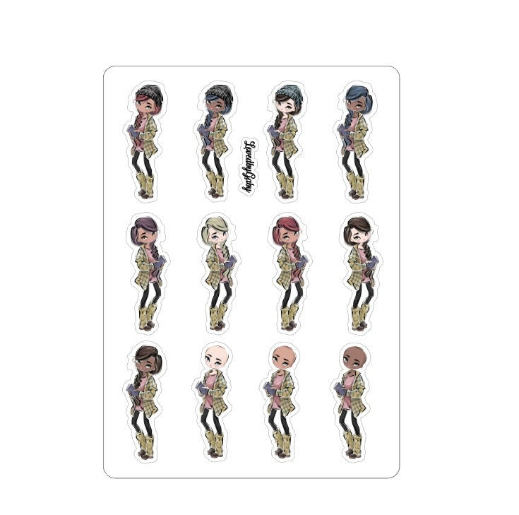 LovedbyGaby stickers "nerd girls"