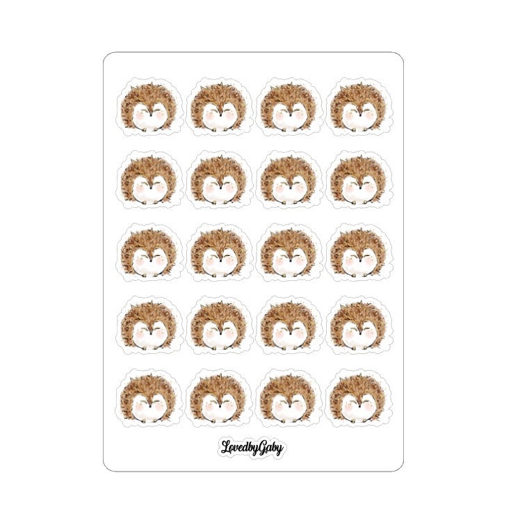 LovedbyGaby stickers hedgehog and squirrel