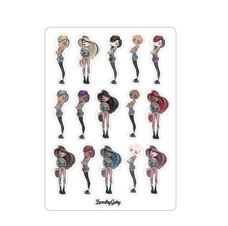 LovedbyGaby stickers "nerd girls"