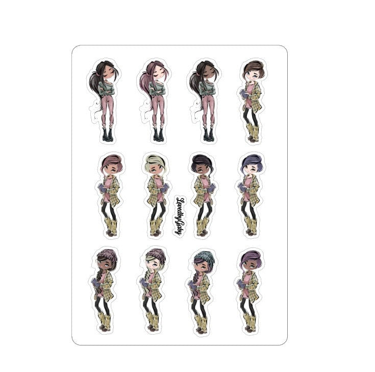 LovedbyGaby stickers "nerd girls"