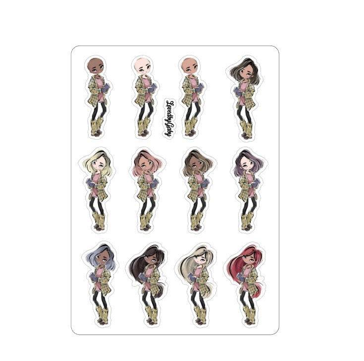 LovedbyGaby stickers "nerd girls"