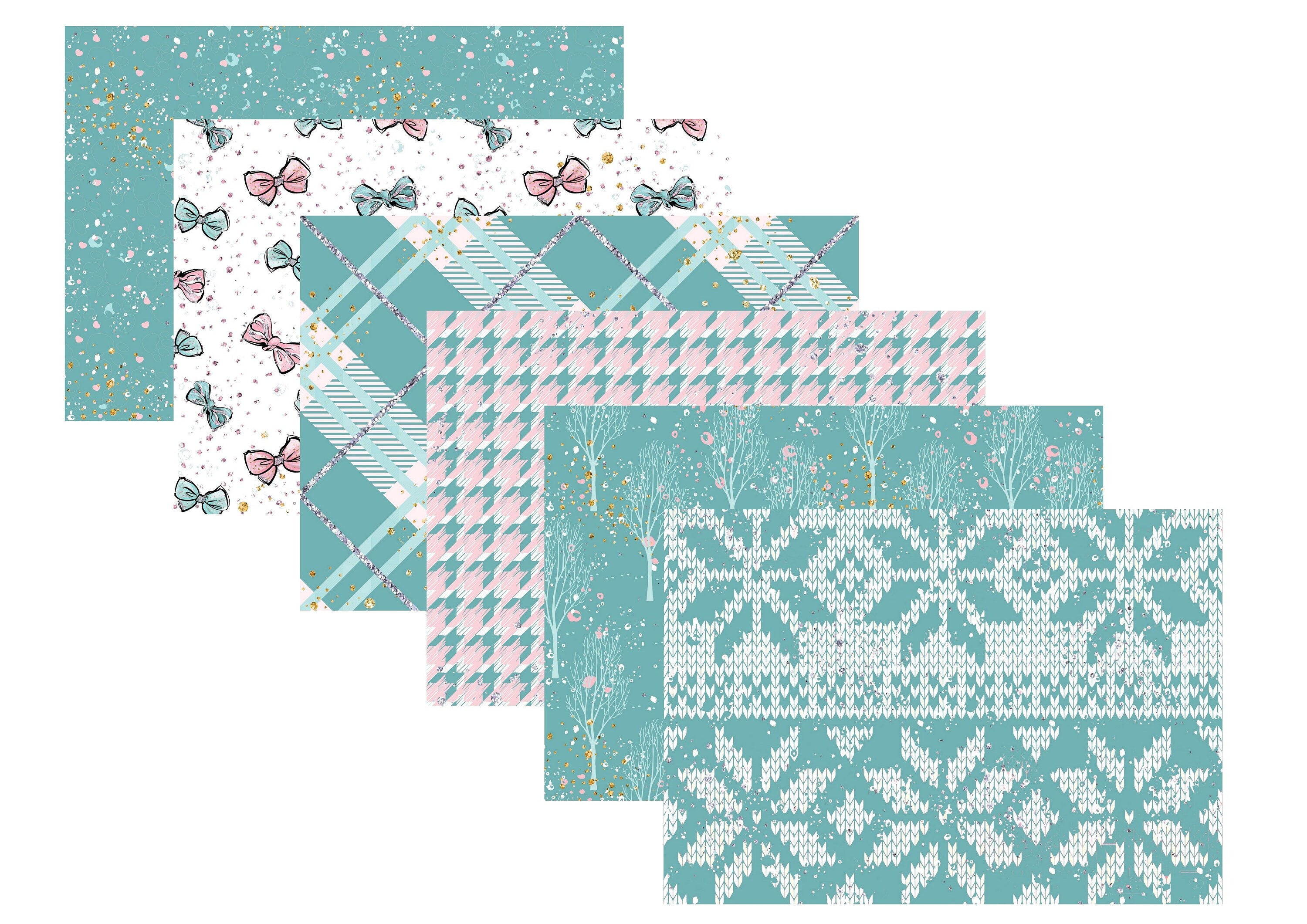 LovedbyGaby scrapbook paper set "basic wintergirls"