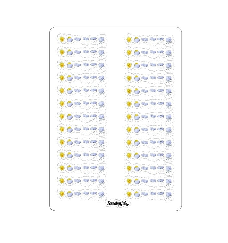 LovedbyGaby stickers weather and water intake