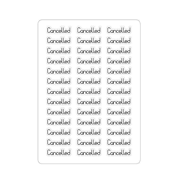 LovedbyGaby stickers bujo "cancelled"