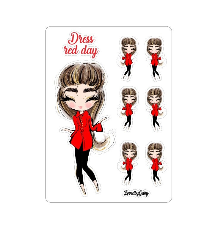 LovedbyGaby stickers Dress red day