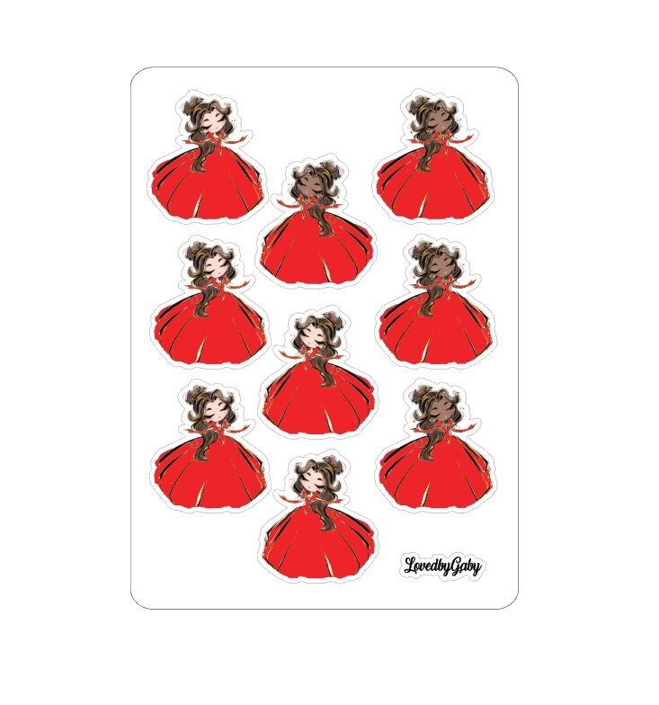 LovedbyGaby stickers Dress red day