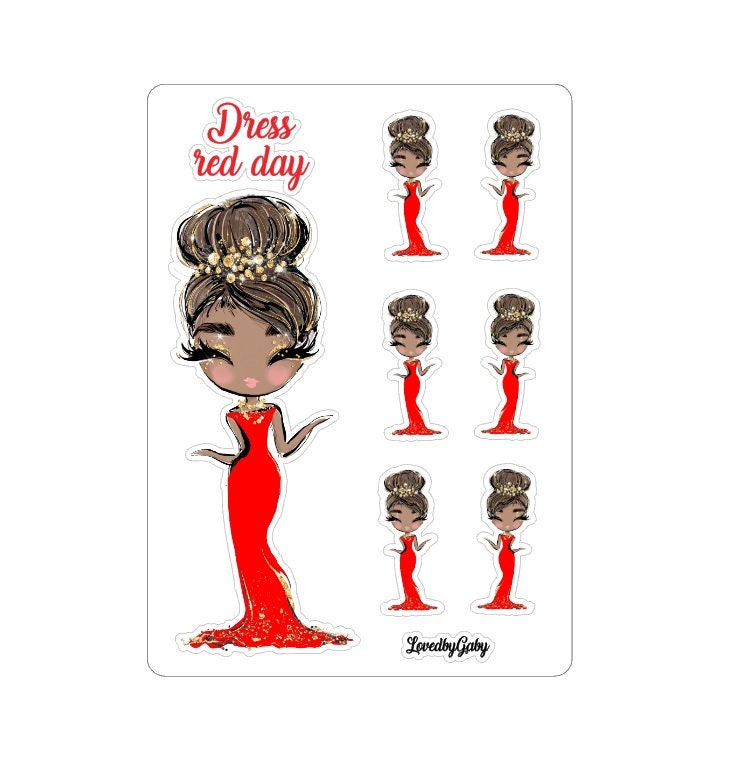 LovedbyGaby stickers Dress red day