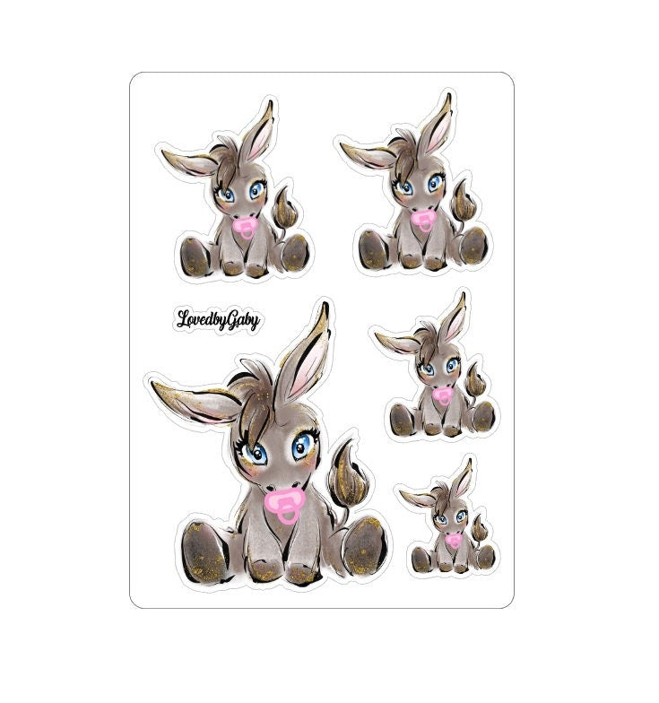 LovedbyGaby stickers Donkey baby