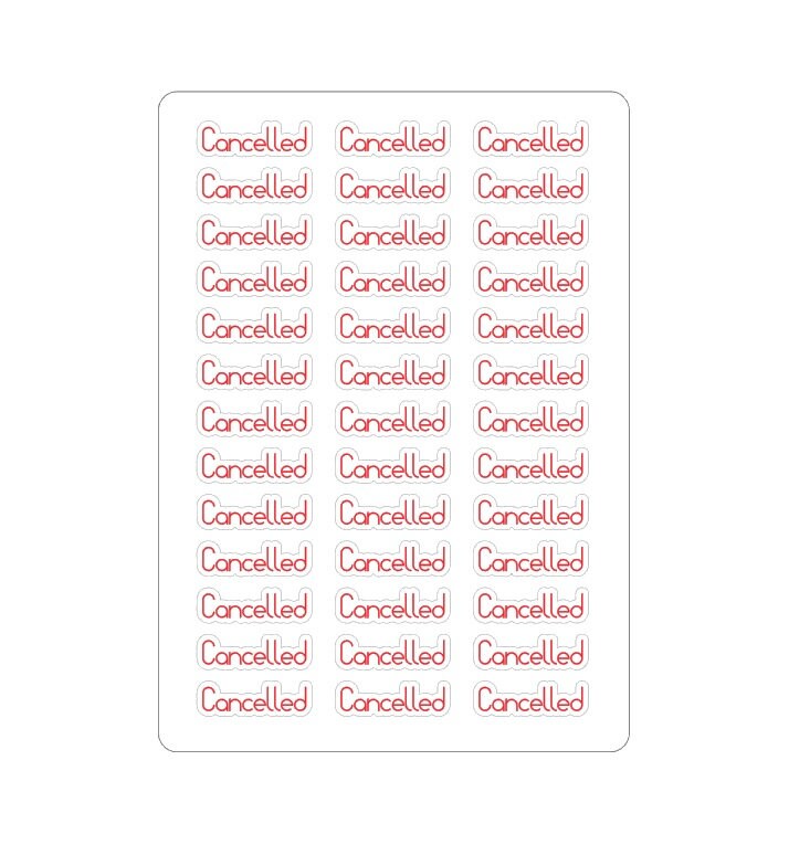LovedbyGaby stickers bujo "cancelled"