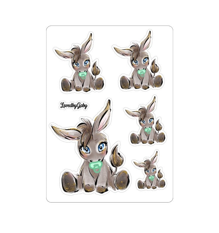 LovedbyGaby stickers Donkey baby
