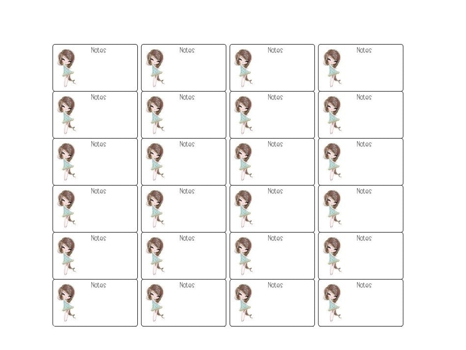 LovedbyGaby stickynotes stickers "girls"