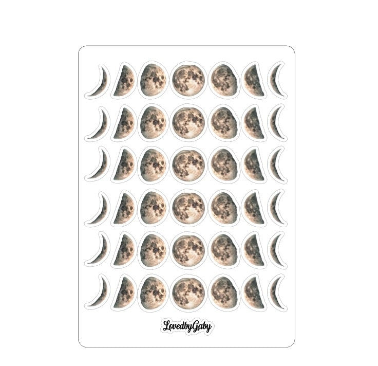 LovedbyGaby Stickers Moon phases