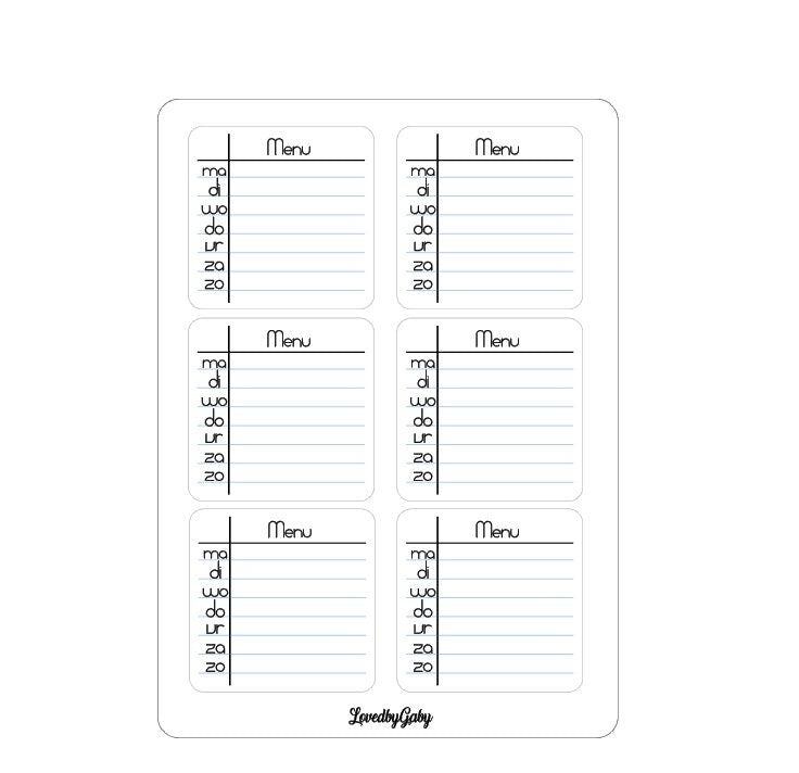 LovedbyGaby stickers planning