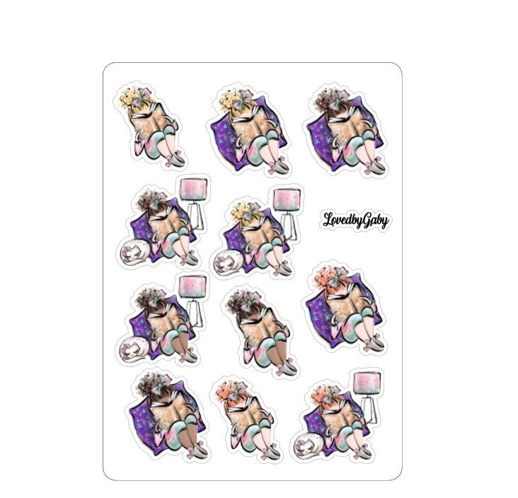 LovedbyGaby stickers "Reading and books"