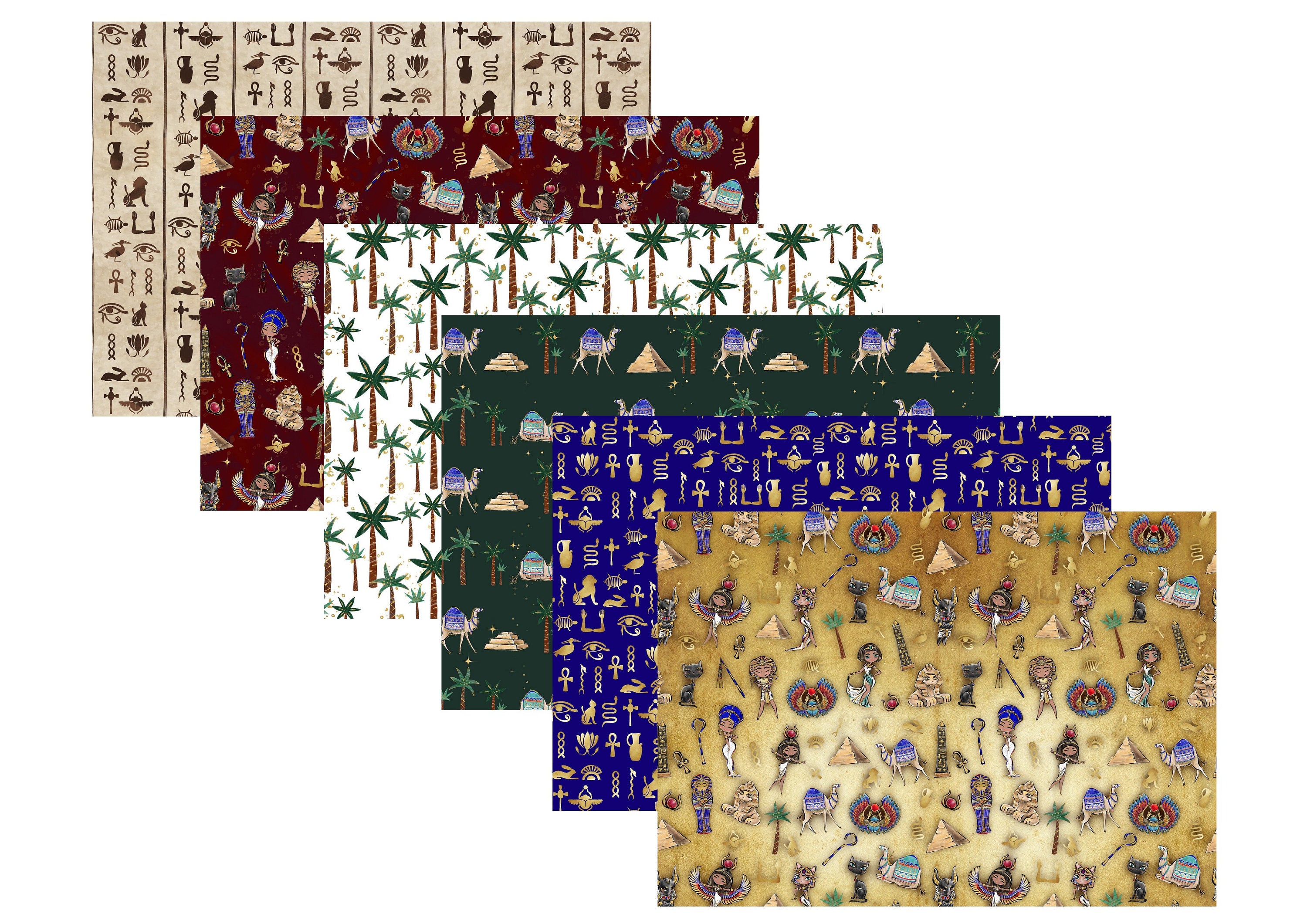 LovedbyGaby A4 scrapbook paperset "Egypt"