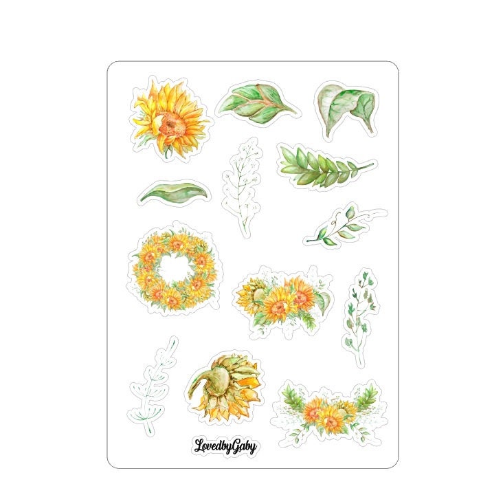 LovedbyGaby stickers Sunflowers