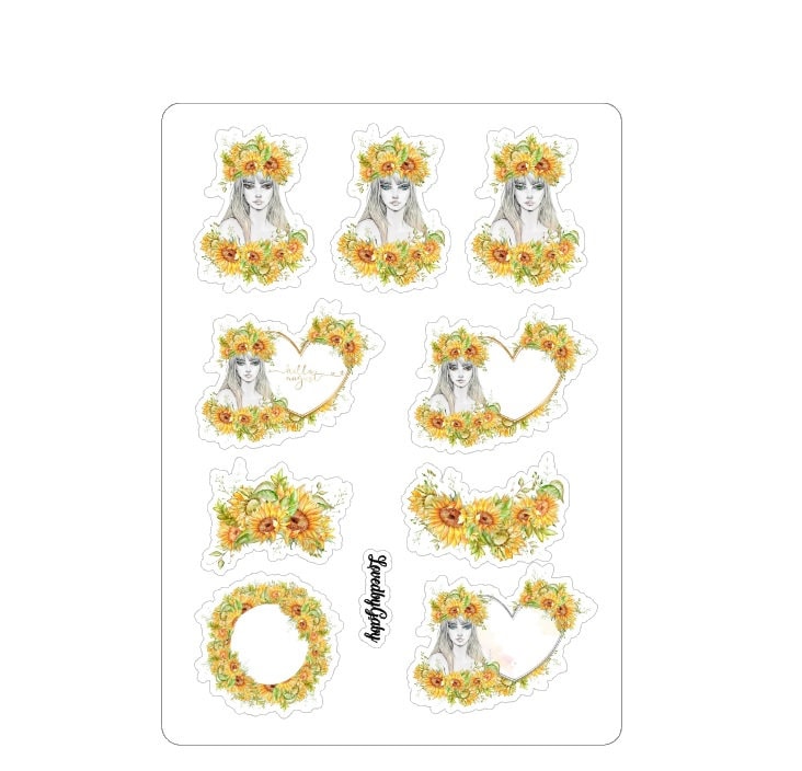 LovedbyGaby stickers Sunflowers