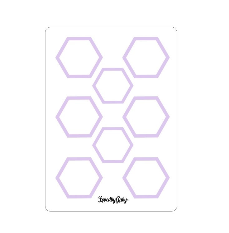 LovedbyGaby stickers shapes hexagons