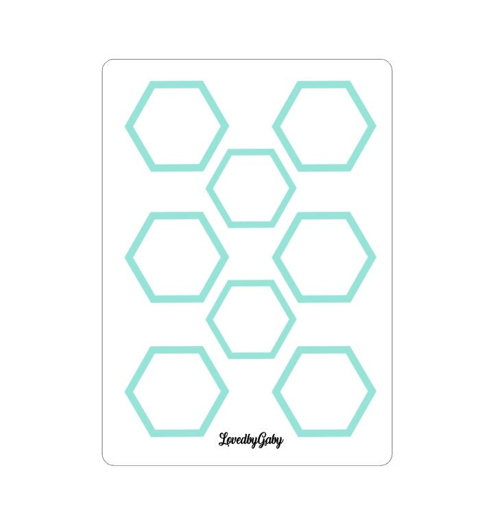 LovedbyGaby stickers shapes hexagons