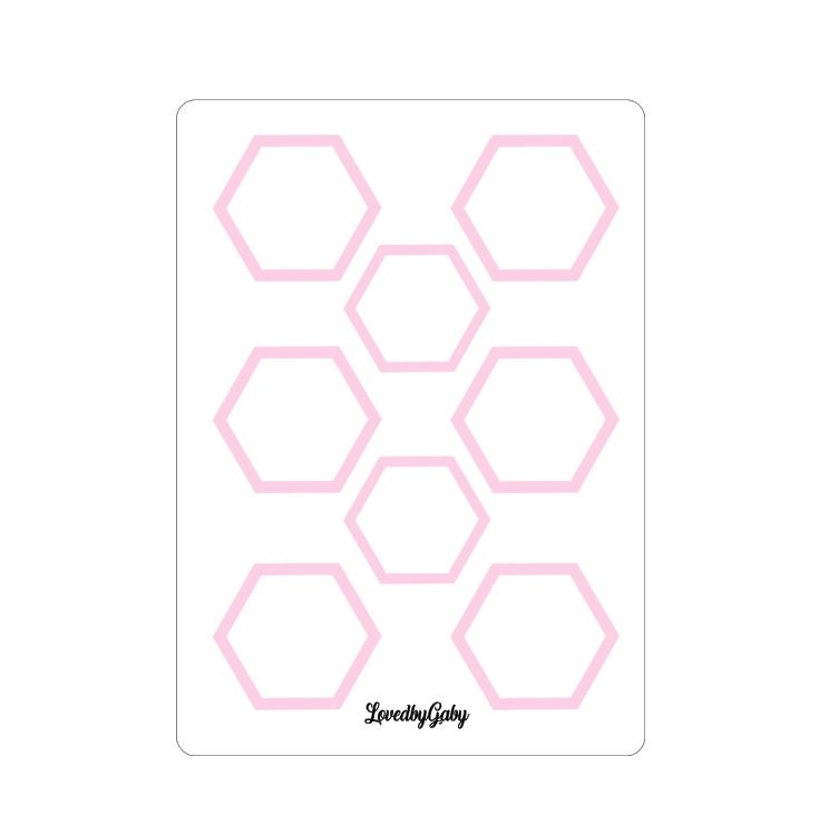 LovedbyGaby stickers shapes hexagons