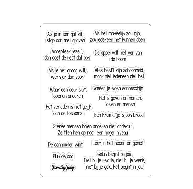LovedbyGaby stickers Nederlandse uitspraken