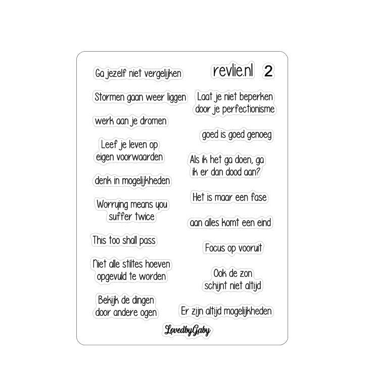 LovedbyGaby stickers "Revlie's uitspraken"