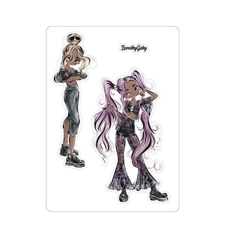 LovedbyGaby large stickers "Gothic girls"