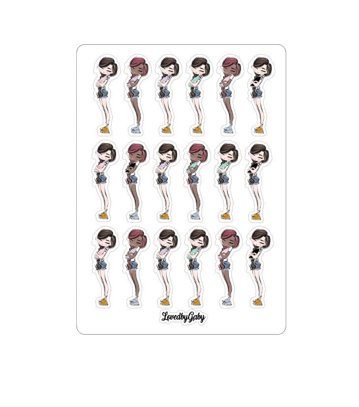 LovedbyGaby stickers "summer nerd girls"
