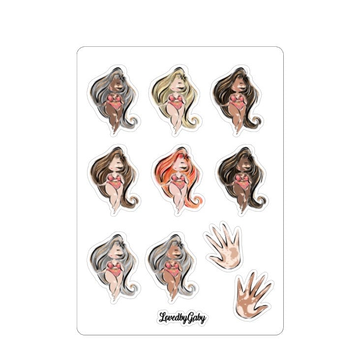 LovedbytGaby stickers vitiligo girls