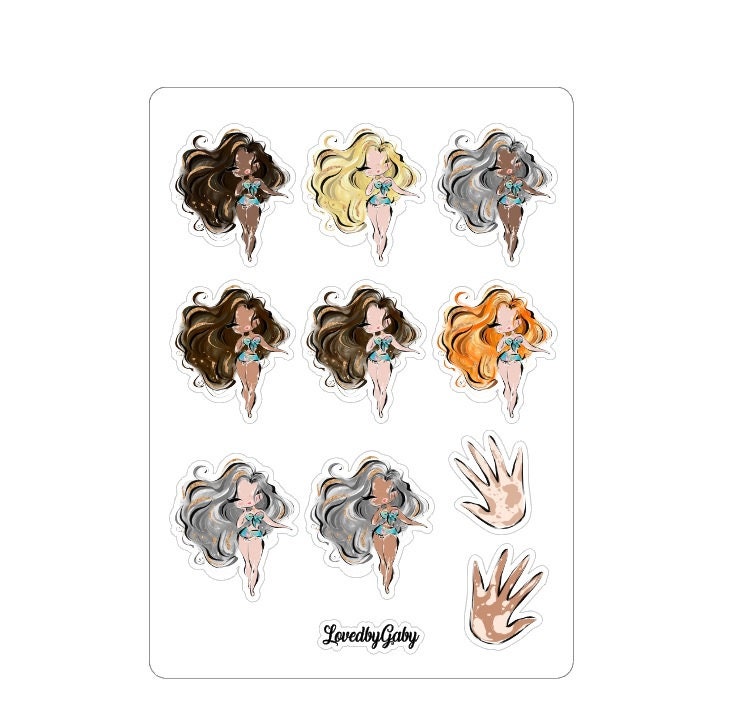 LovedbytGaby stickers vitiligo girls