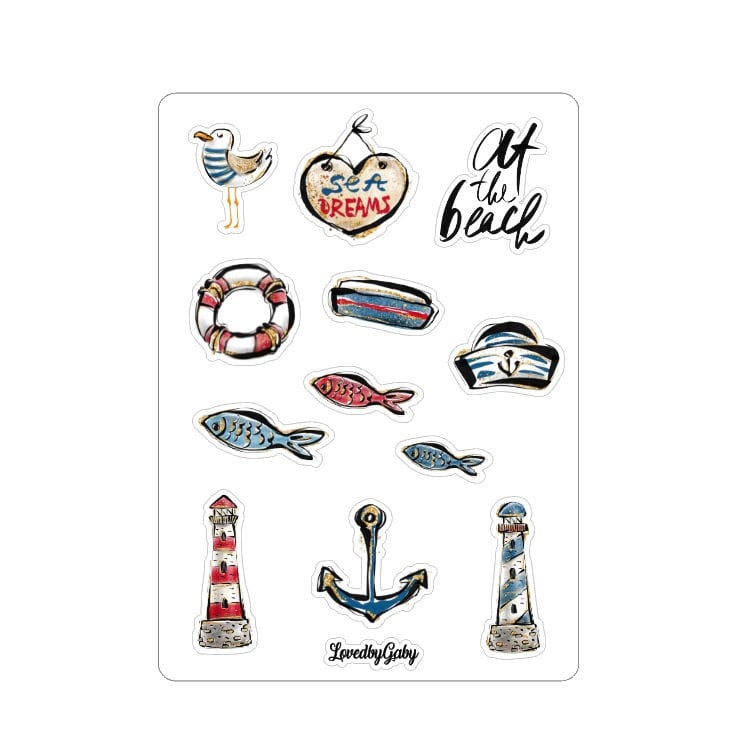 LovedbyGaby stickers "at the beach"