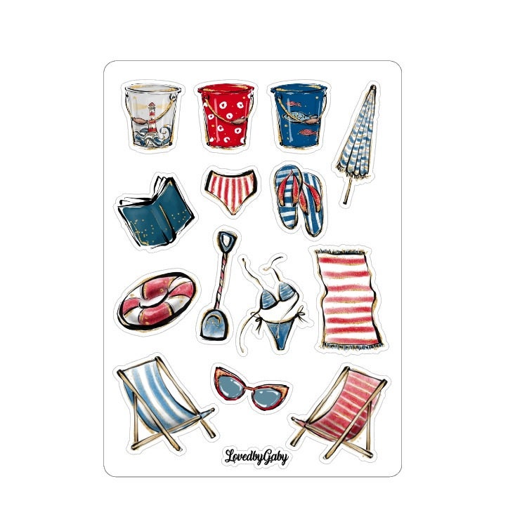 LovedbyGaby stickers "at the beach"
