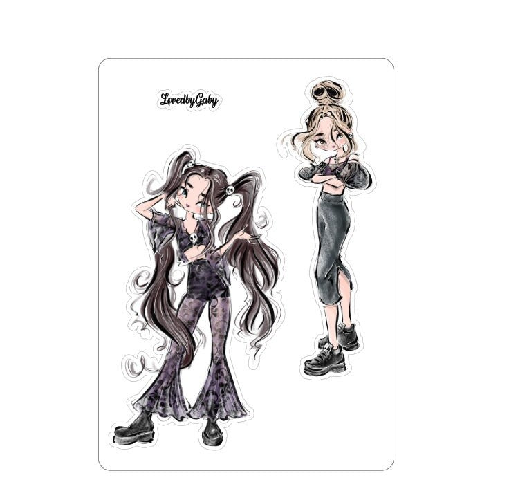 LovedbyGaby large stickers "Gothic girls"