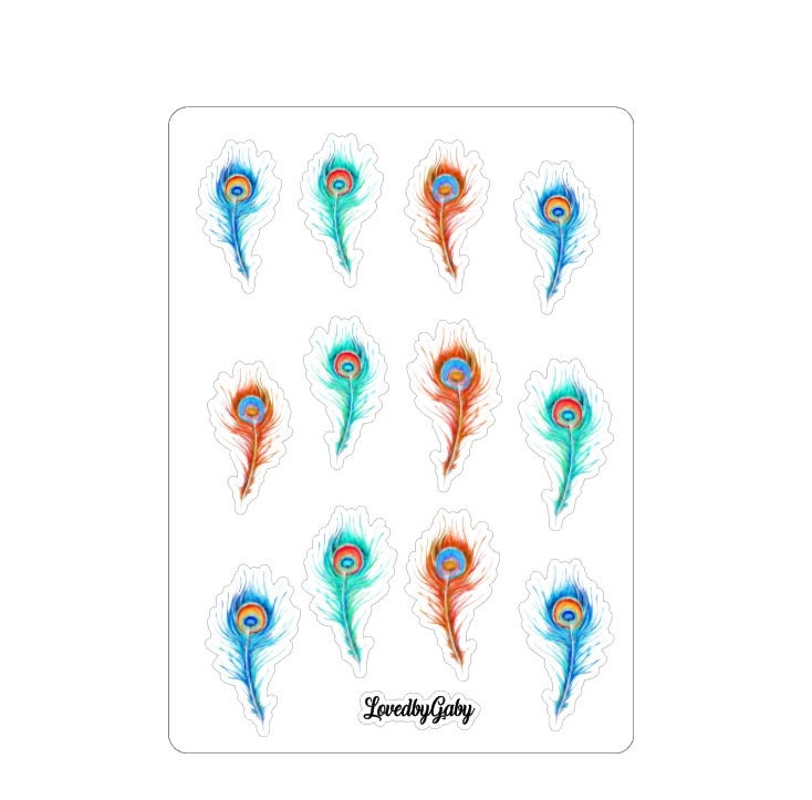 LovedbyGaby stickers Peacock girl
