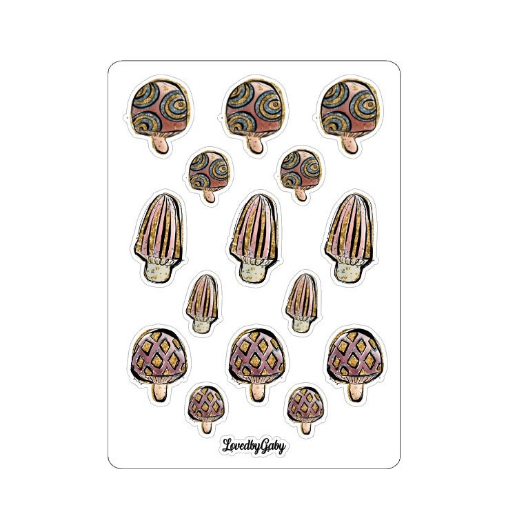 LovedbyGaby stickers "mushrooms"