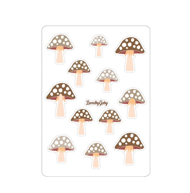 LovedbyGaby stickers "mushrooms"