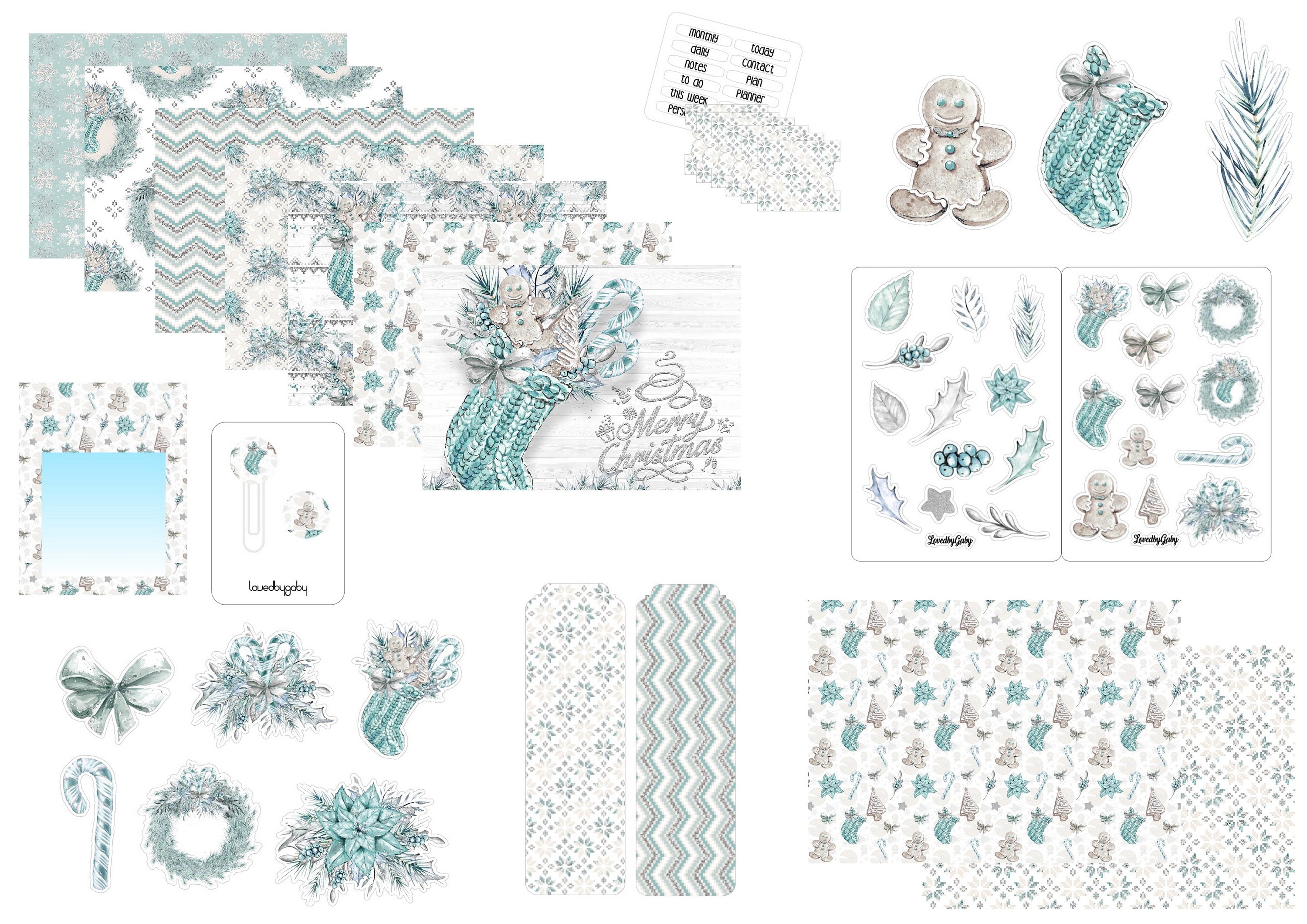 LovedbyGaby plannerkit "Snowy christmas"