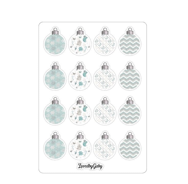 LovedbyGaby stickers christmas ornaments