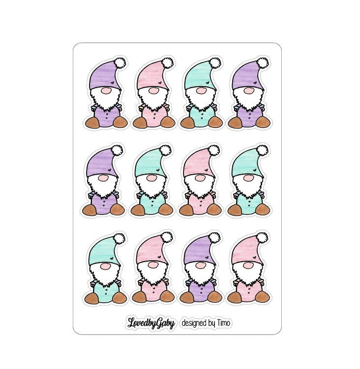 LovedbyGaby stickers "Gnomes"