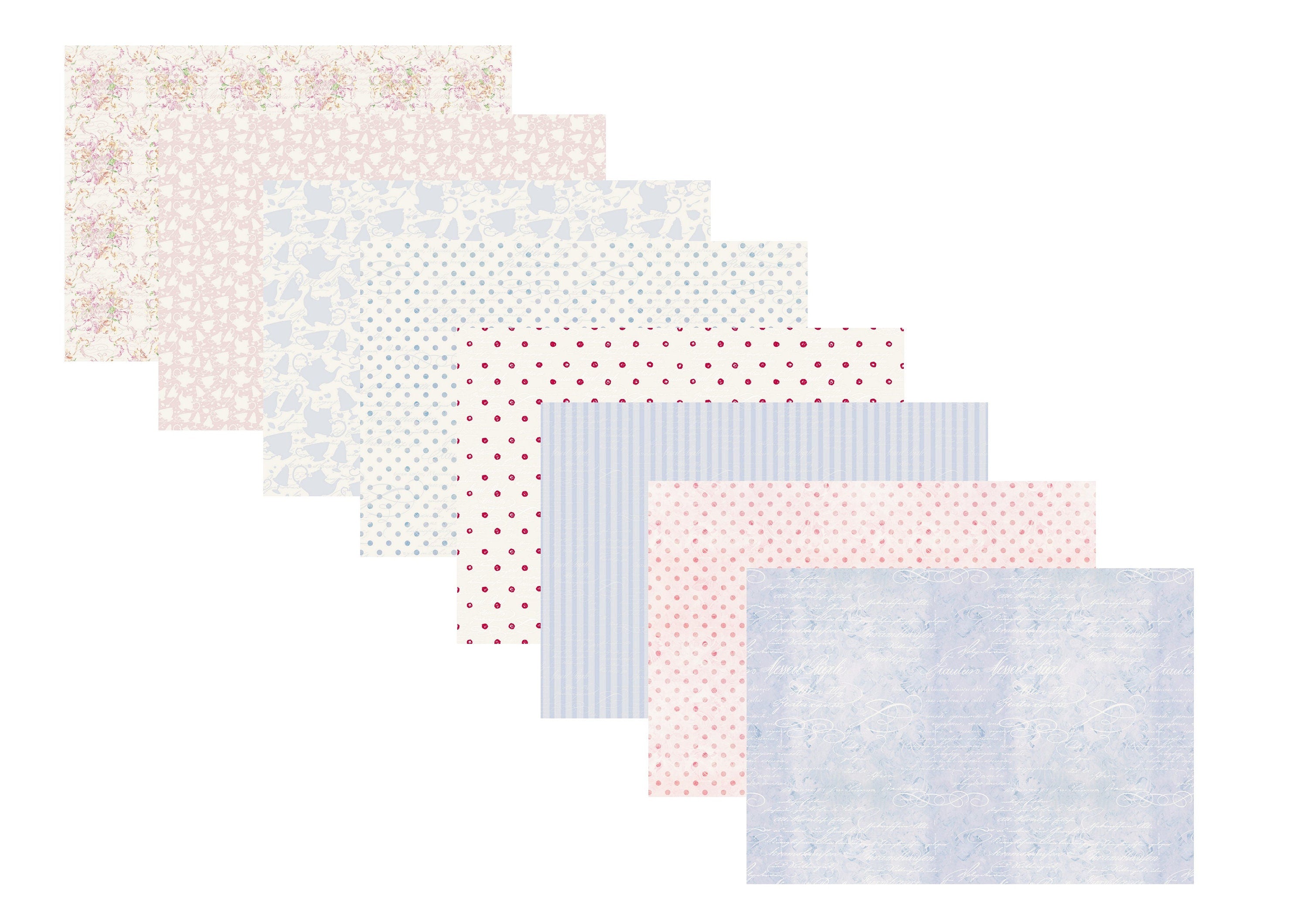 LovedbyGaby scrapbook paperset "High tea"