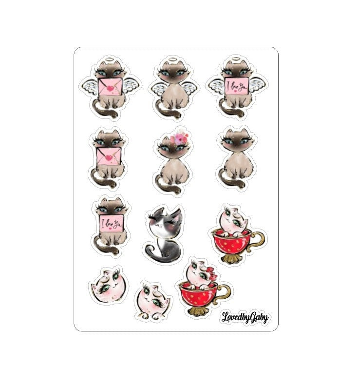 LovedbyGaby stickers "Cat love"