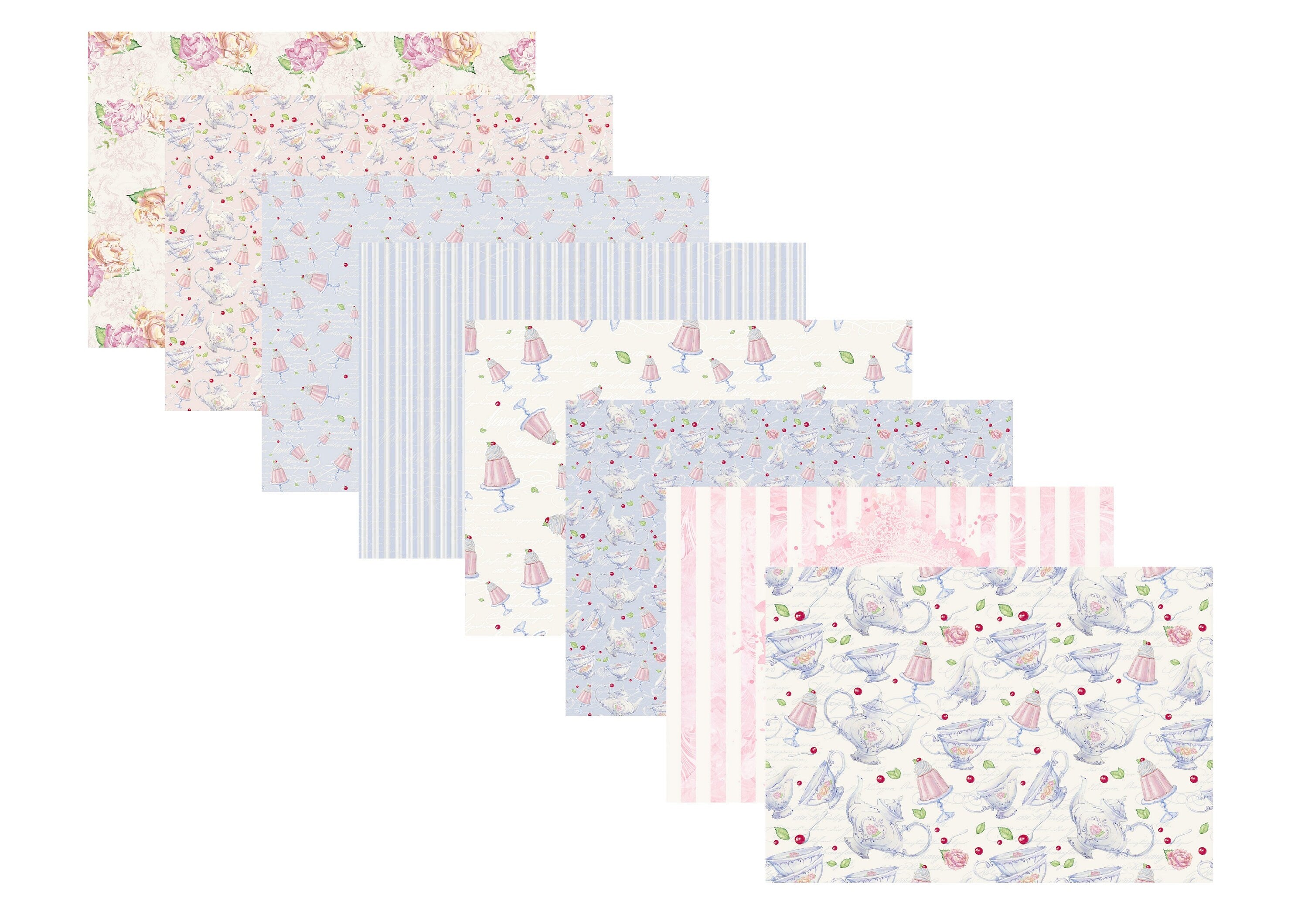 LovedbyGaby scrapbook paperset "High tea"