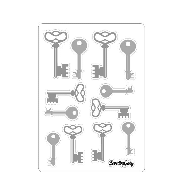 LovedbyGaby stickers antigue keys