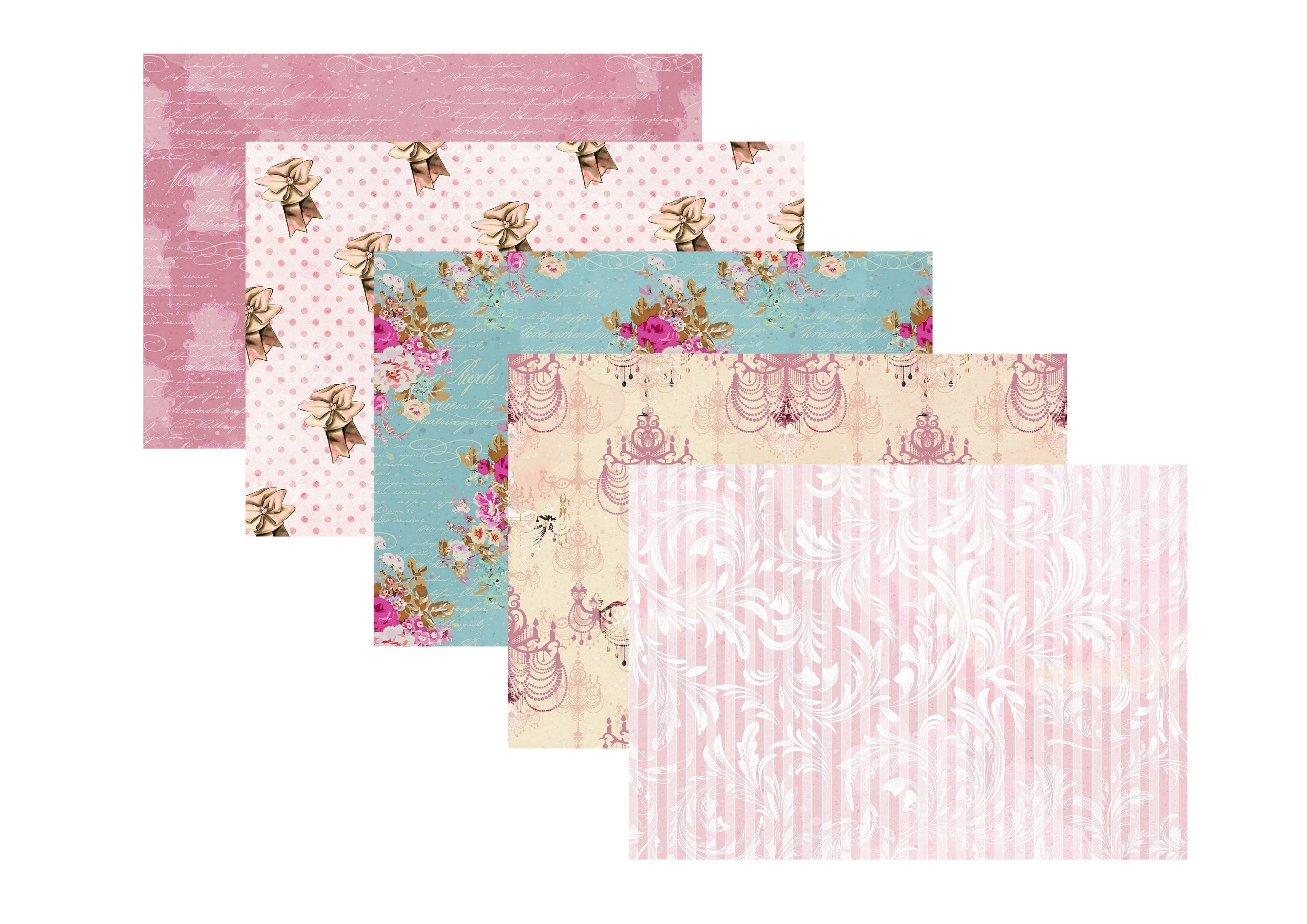 LovedbyGaby A4 scrapbook paperset Baroque