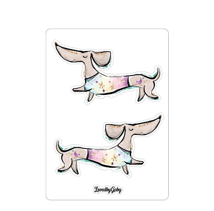 LovedbyGaby stickers "rainbow teckels"