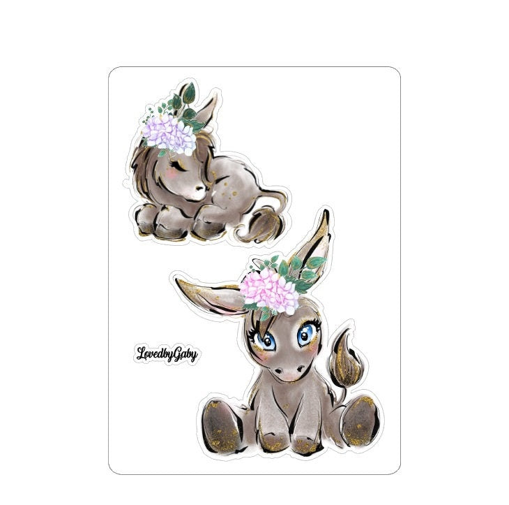 LovedbyGaby stickers "donkey hydrangea"