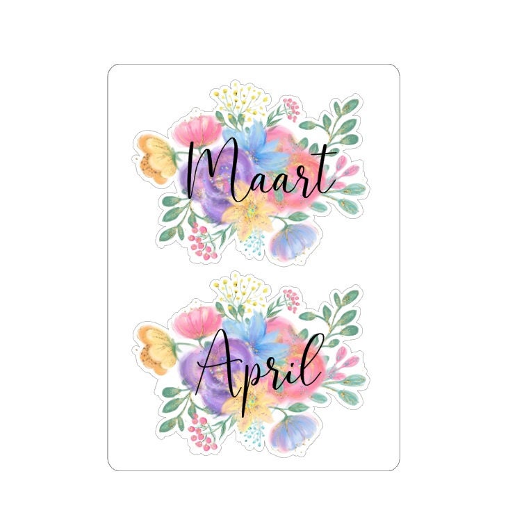 LovedbyGaby Monthly dashboard stickers floral