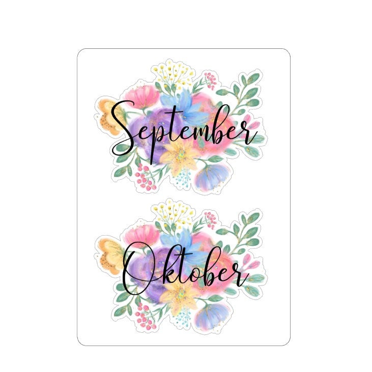 LovedbyGaby Monthly dashboard stickers floral