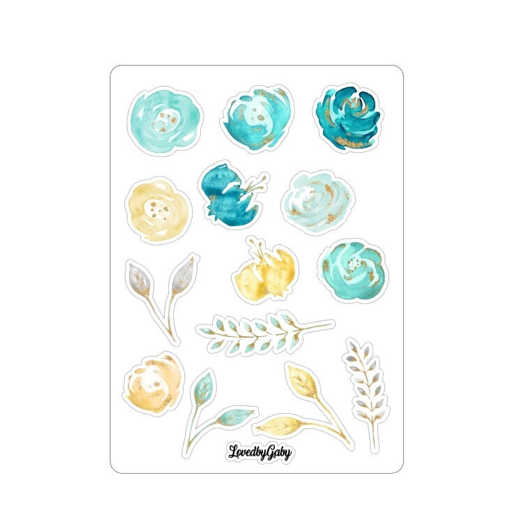 LovedbyGaby stickers Mint floral