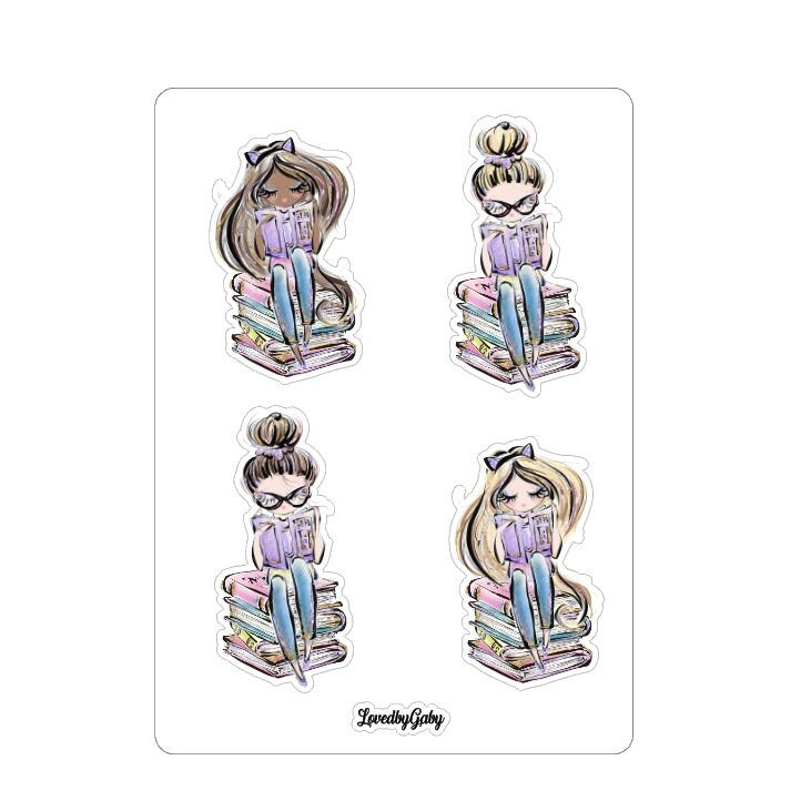 LovedbyGaby stickers "Reading and books"